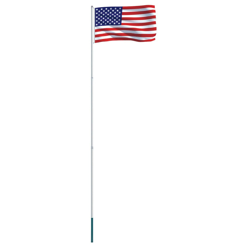 US Flag and Pole Aluminum 13.1'