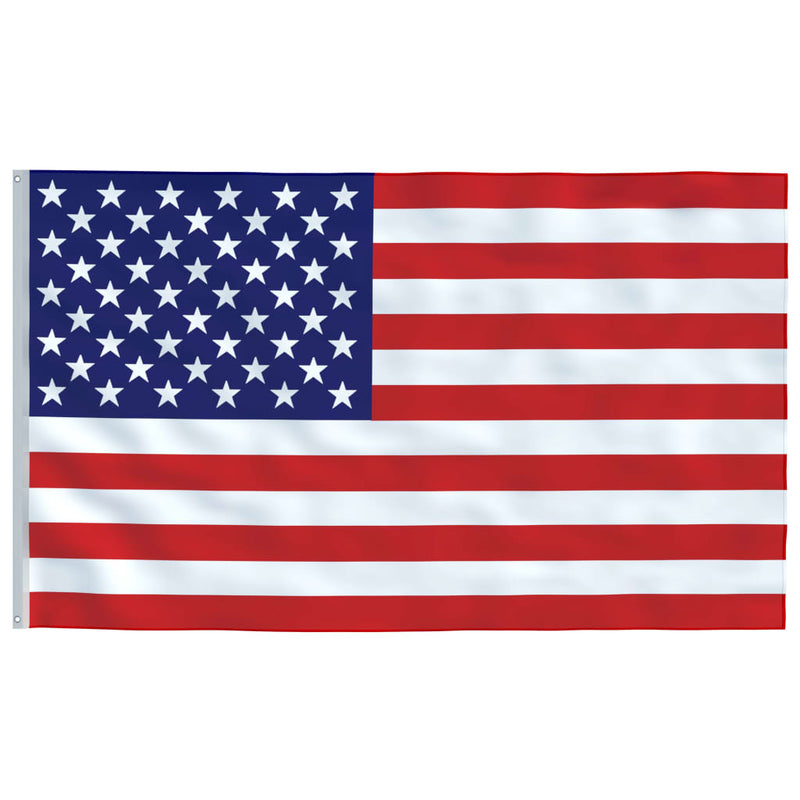 US Flag and Pole Aluminum 13.1'