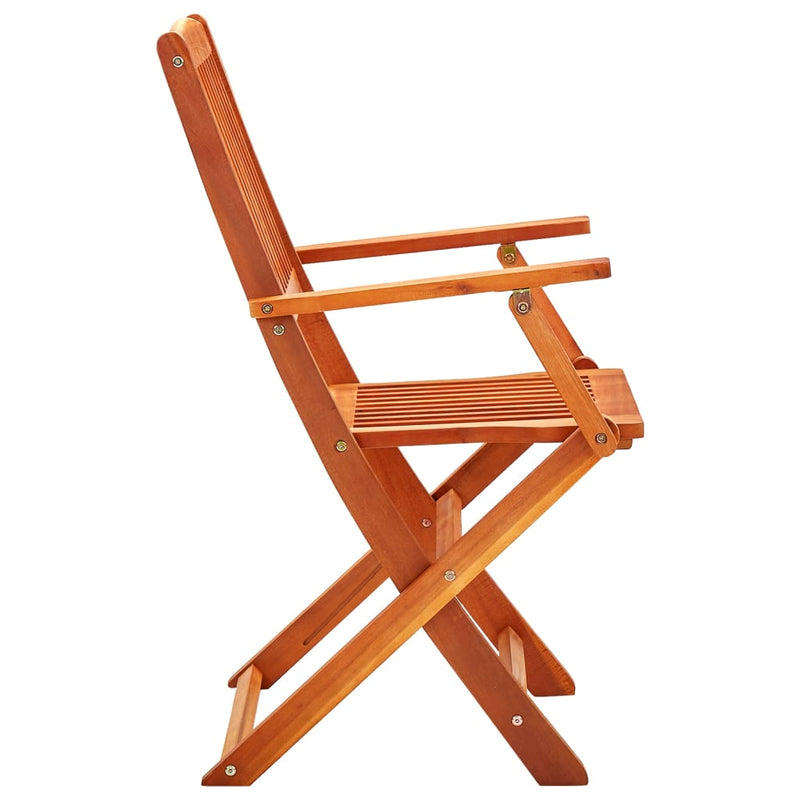 Folding Patio Chairs 6 pcs Solid Eucalyptus Wood